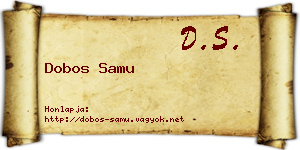 Dobos Samu névjegykártya